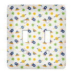 Boy's Space Themed Light Switch Cover (2 Toggle Plate)