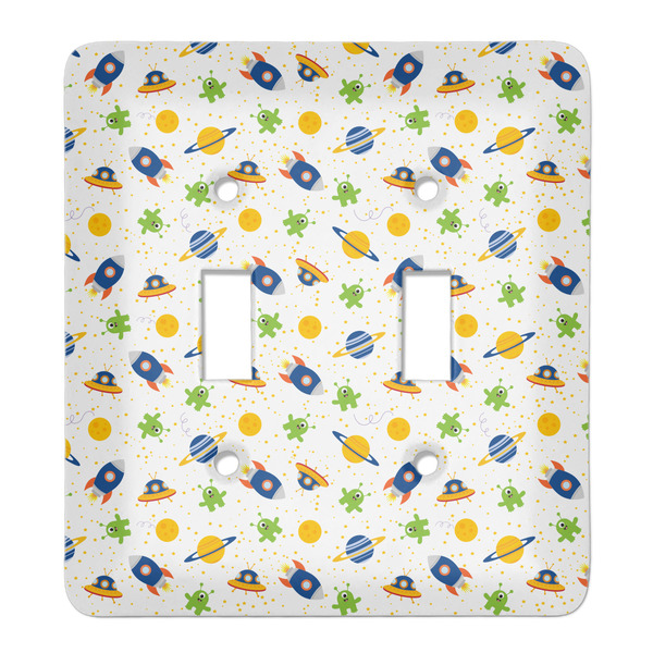 Custom Boy's Space Themed Light Switch Cover (2 Toggle Plate)
