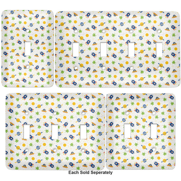 Boy's Space Themed Light Switch Covers all sizes