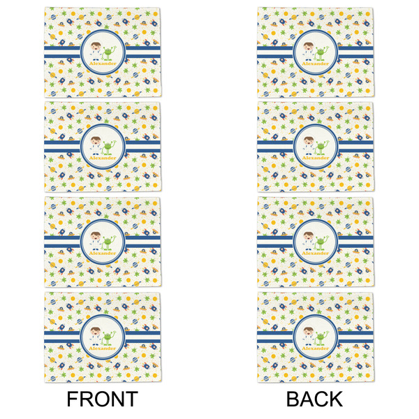 Boy's Space Themed Linen Placemat - APPROVAL Set of 4 (double sided)