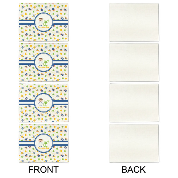 Boy's Space Themed Linen Placemat - APPROVAL Set of 4 (single sided)