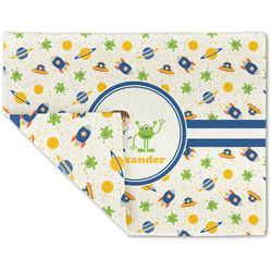 Boy's Space Themed Double-Sided Linen Placemat - Single w/ Name or Text