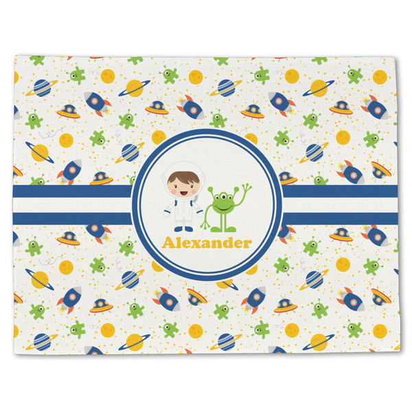 Custom Boy's Space Themed Single-Sided Linen Placemat - Single w/ Name or Text