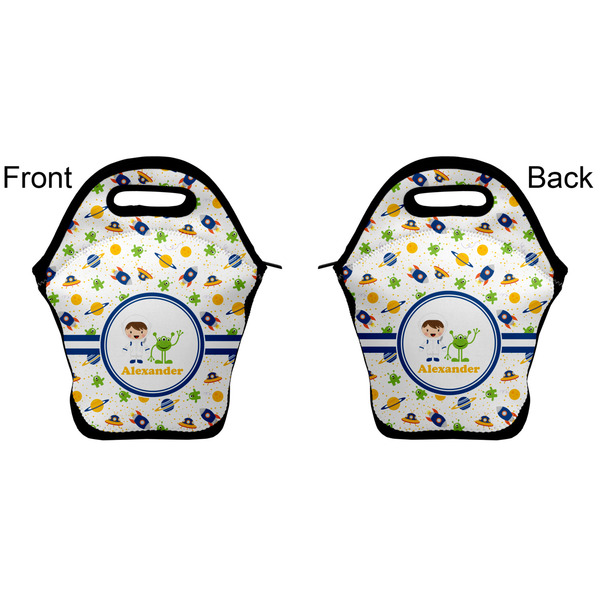 Boy's Space Themed Lunch Bag - Front and Back