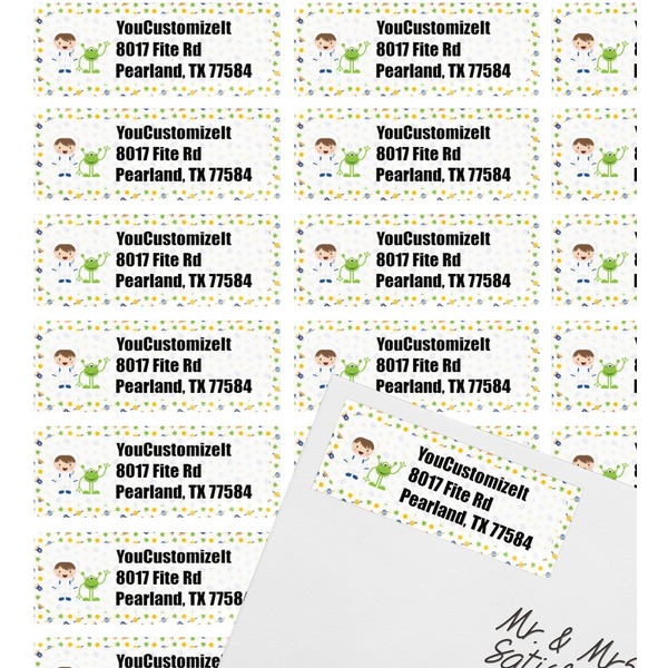 Boy's Space Themed Mailing Label on Envelope - Multiple Labels