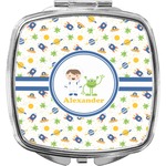 Boy's Space Themed Compact Makeup Mirror (Personalized)