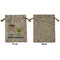 Boy's Space Themed Medium Burlap Gift Bag - Front Approval