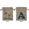 Boy's Space Themed Medium Burlap Gift Bag - Front and Back