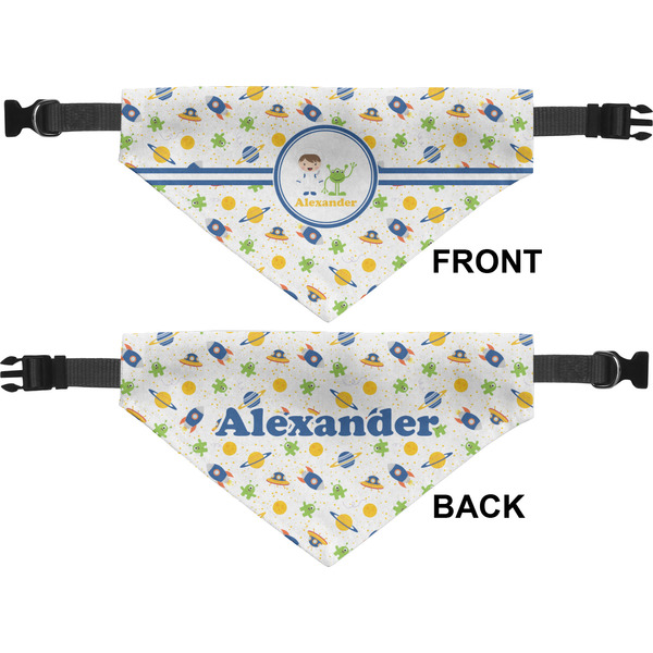 Boy's Space Themed Medium Dog Bandana Approval