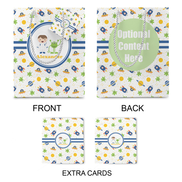 Boy's Space Themed Medium Gift Bag - Approval