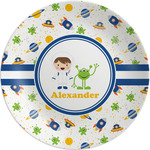 Boy's Space Themed Melamine Salad Plate - 8" (Personalized)