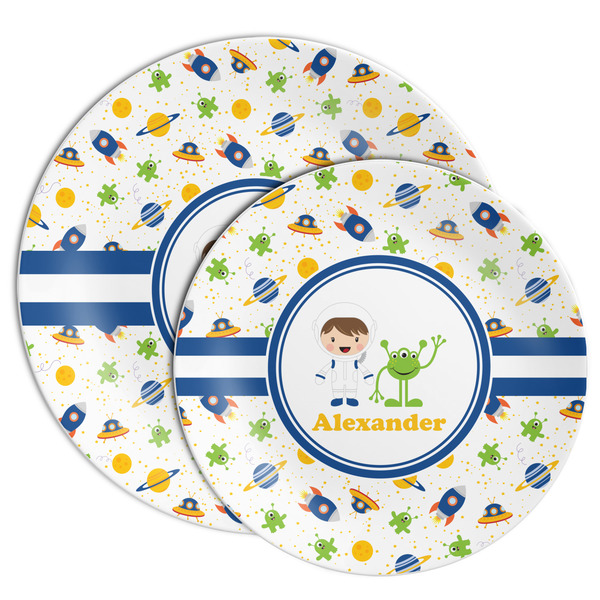 Boy's Space Themed Melamine Plates - PARENT/MAIN