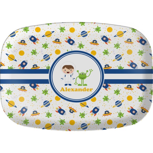 Custom Boy's Space Themed Melamine Platter (Personalized)