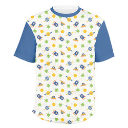 Boy's Space Themed Men's Crew T-Shirt - Large