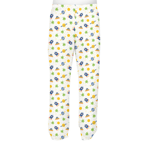 Boy's Space Themed Men's Pjs Back - on model