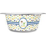 Boy's Space Themed Stainless Steel Dog Bowl - Large (Personalized)
