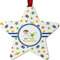 Boy's Space Themed Metal Star Ornament - Front