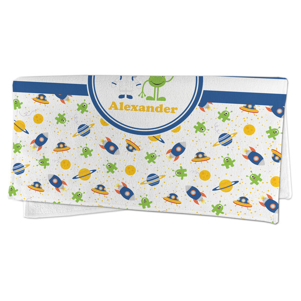 Boy's Space Themed Microfiber Dish Rag - FOLDED (half)