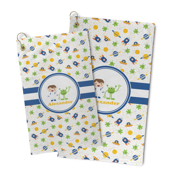 Boy's Space Themed Microfiber Golf Towel - PARENT/MAIN