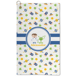 Boy's Space Themed Microfiber Golf Towel (Personalized)