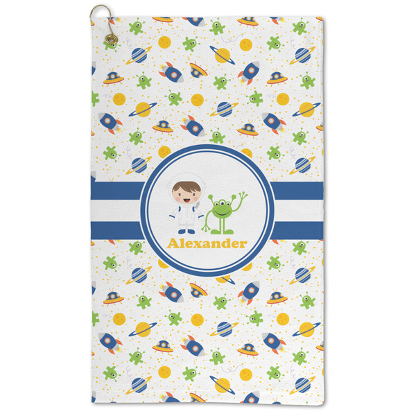 Custom Boy's Space Themed Microfiber Golf Towel (Personalized)
