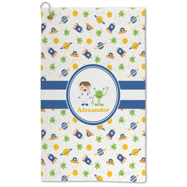 Custom Boy's Space Themed Microfiber Golf Towel (Personalized)