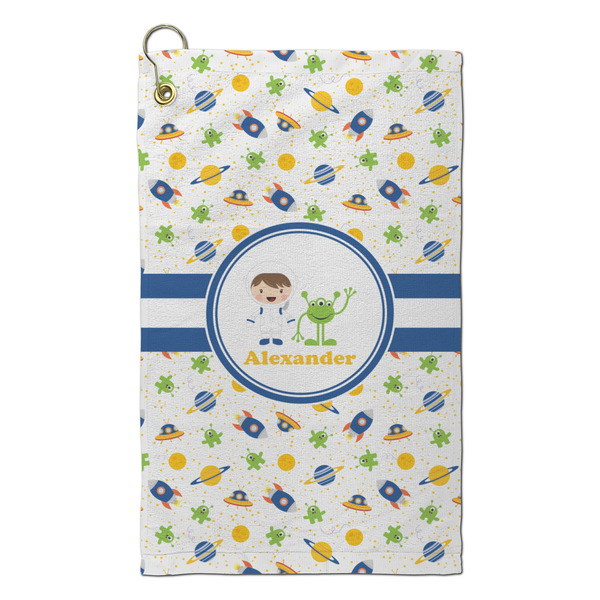 Custom Boy's Space Themed Microfiber Golf Towel - Small (Personalized)