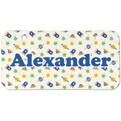 Boy's Space Themed Mini/Bicycle License Plate (2 Holes) (Personalized)