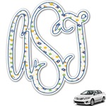Boy's Space Themed Monogram Car Decal (Personalized)