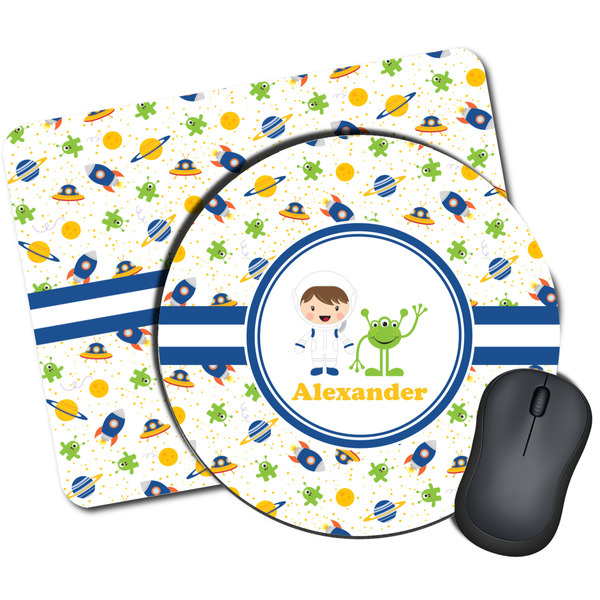 Custom Boy's Space Themed Mouse Pad (Personalized)