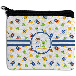 Boy's Space Themed Rectangular Coin Purse (Personalized)