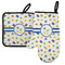 Boy's Space Themed Left Oven Mitt & Pot Holder Set w/ Name or Text