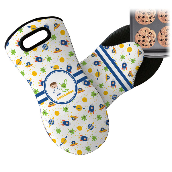 Boy's Space Themed Neoprene Oven Mitt