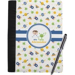 Boy's Space Themed Notebook Padfolio - Large w/ Name or Text
