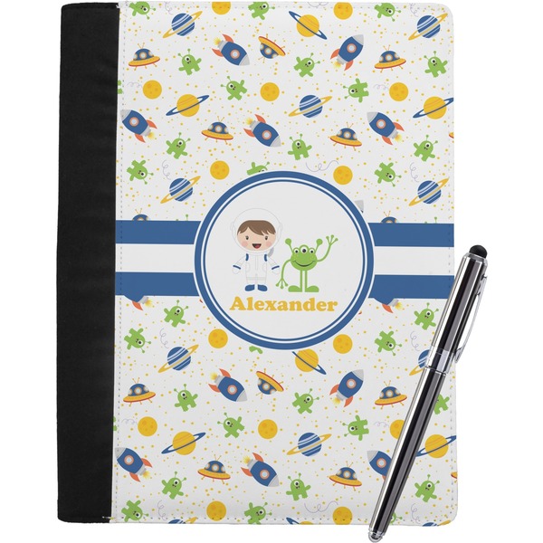 Custom Boy's Space Themed Notebook Padfolio - Large w/ Name or Text