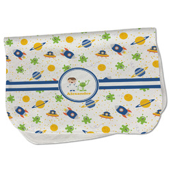 Boy's Space Themed Burp Cloth - Fleece w/ Name or Text