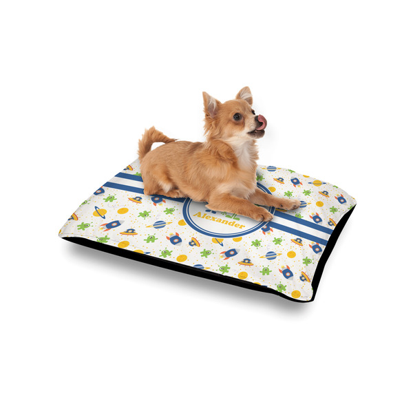 Boy's Space Themed Outdoor Dog Beds - Small - IN CONTEXT