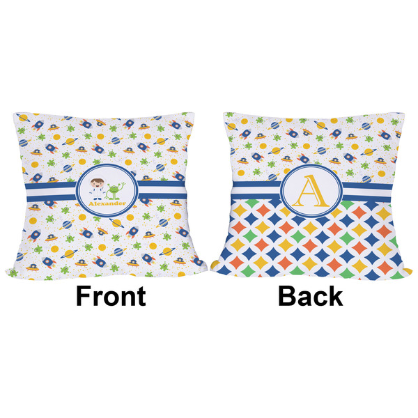 Boy's Space Themed Outdoor Pillow - 16x16