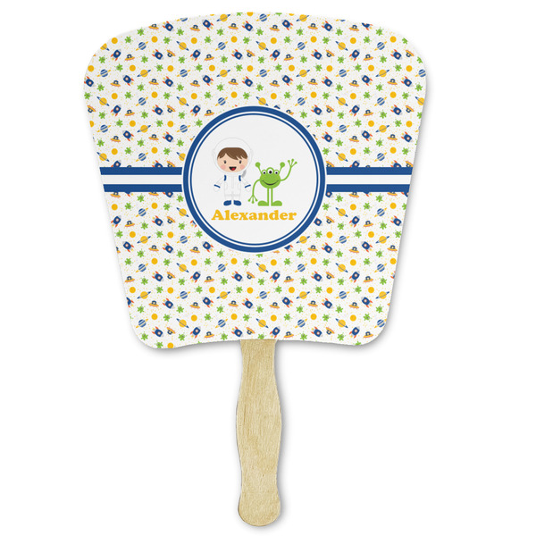 Custom Boy's Space Themed Paper Fan (Personalized)