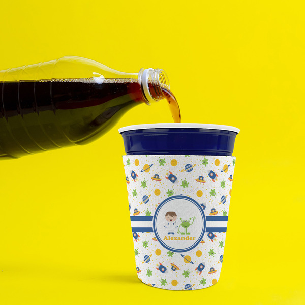 Boy's Space Themed Party Cup Sleeves - without bottom - Lifestyle
