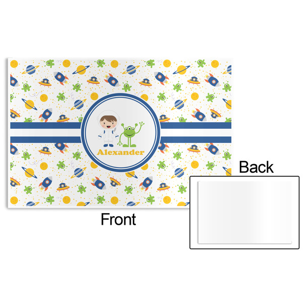 Boy's Space Themed Disposable Paper Placemat - Front & Back