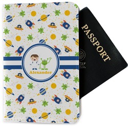 Boy's Space Themed Passport Holder - Fabric (Personalized)