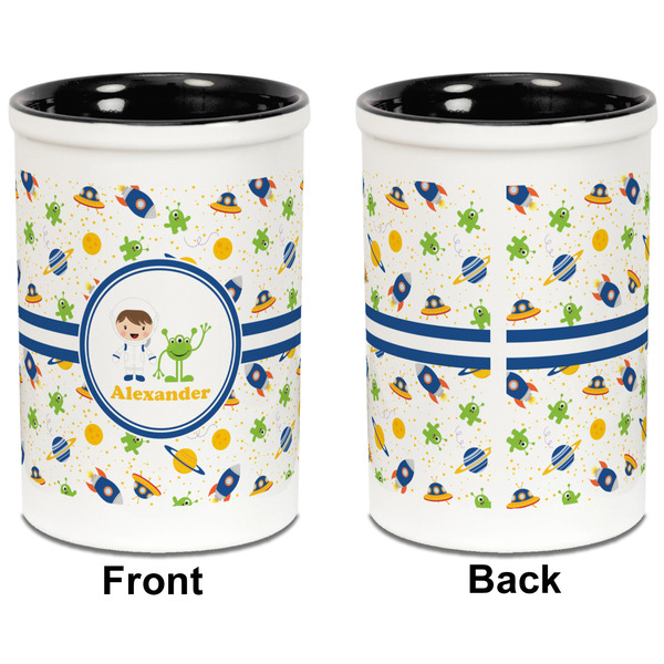 Boy's Space Themed Pencil Holder - Black - approval