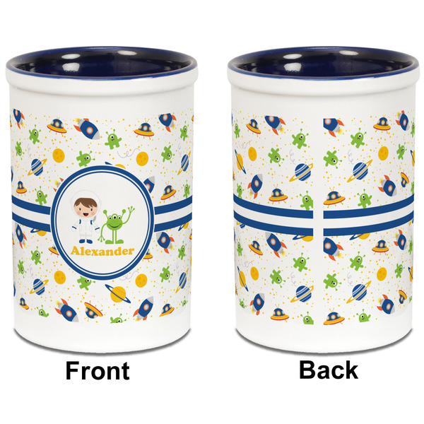 Boy's Space Themed Pencil Holder - Blue - approval