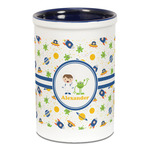 Boy's Space Themed Ceramic Pencil Holders - Blue
