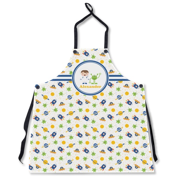 Custom Boy's Space Themed Apron Without Pockets w/ Name or Text