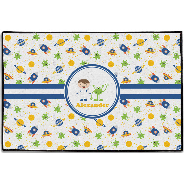 Boy's Space Themed Personalized Door Mat - 36x24 (APPROVAL)