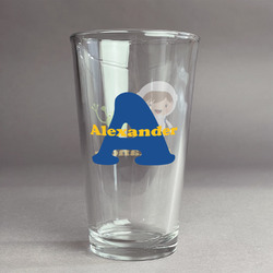 Boy's Space Themed Pint Glass - Full Color Logo (Personalized)