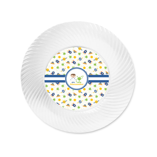Boy's Space Themed Plastic Party Appetizer & Dessert Plates - Approval