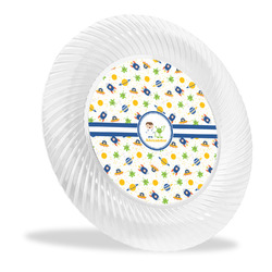 Boy's Space Themed Plastic Party Dinner Plates - 10" (Personalized)